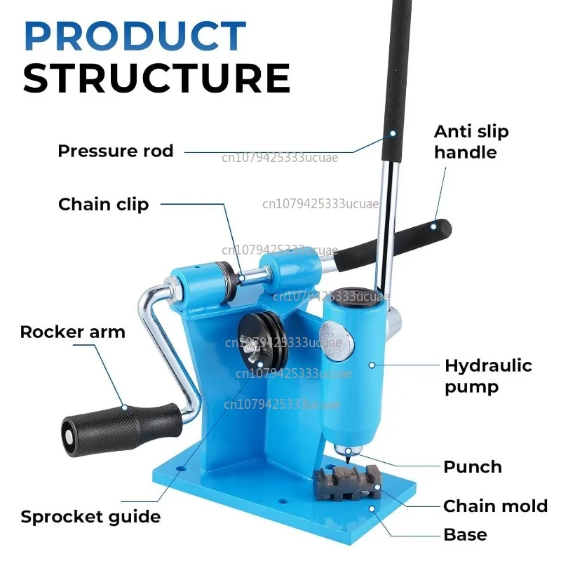 Chain breaker and rivet spinner, chainsaw chain breaker and runner 2 in 1,