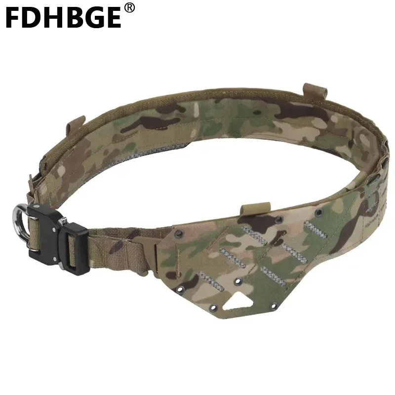 

FDHBGE Tactical Belt Quick Release Hunting Waistbands CS Shooting Combat Man Outdoor Hiking Molle System Paintball Accessories