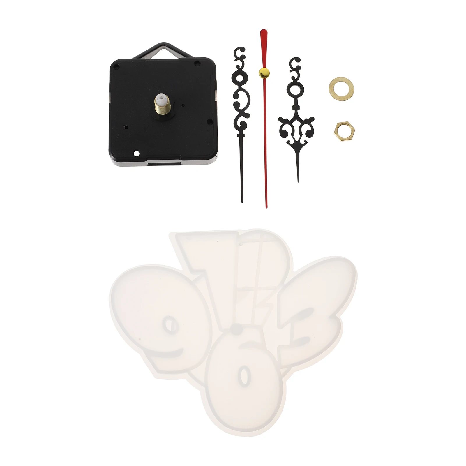 

1 set Diy Art Mold Creative Wall Clock Ornament Making Kit Decorative Craft Moulds For Home Diy Clock Making Supplies