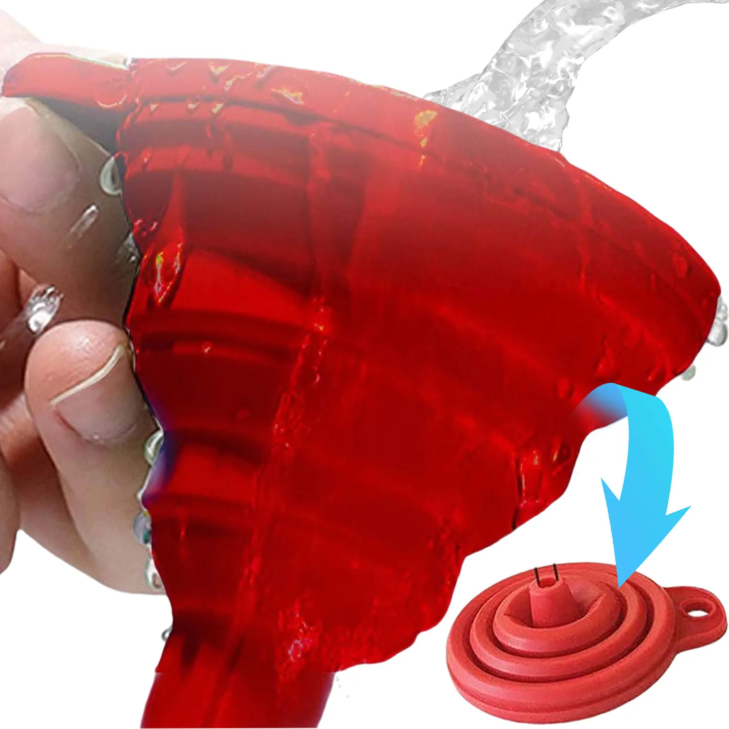 

Engine Funnel Car Universal Silicone Liquid Funnel Washer Fluid Change Foldable Portable Auto Engine Oil Petrol Change Funnel