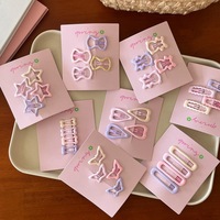 4pcs/set Cute Star Hair Clips Girl's Side Bangs Hair Accessories Small Clip Children's Hair Decorations Kids Accessories