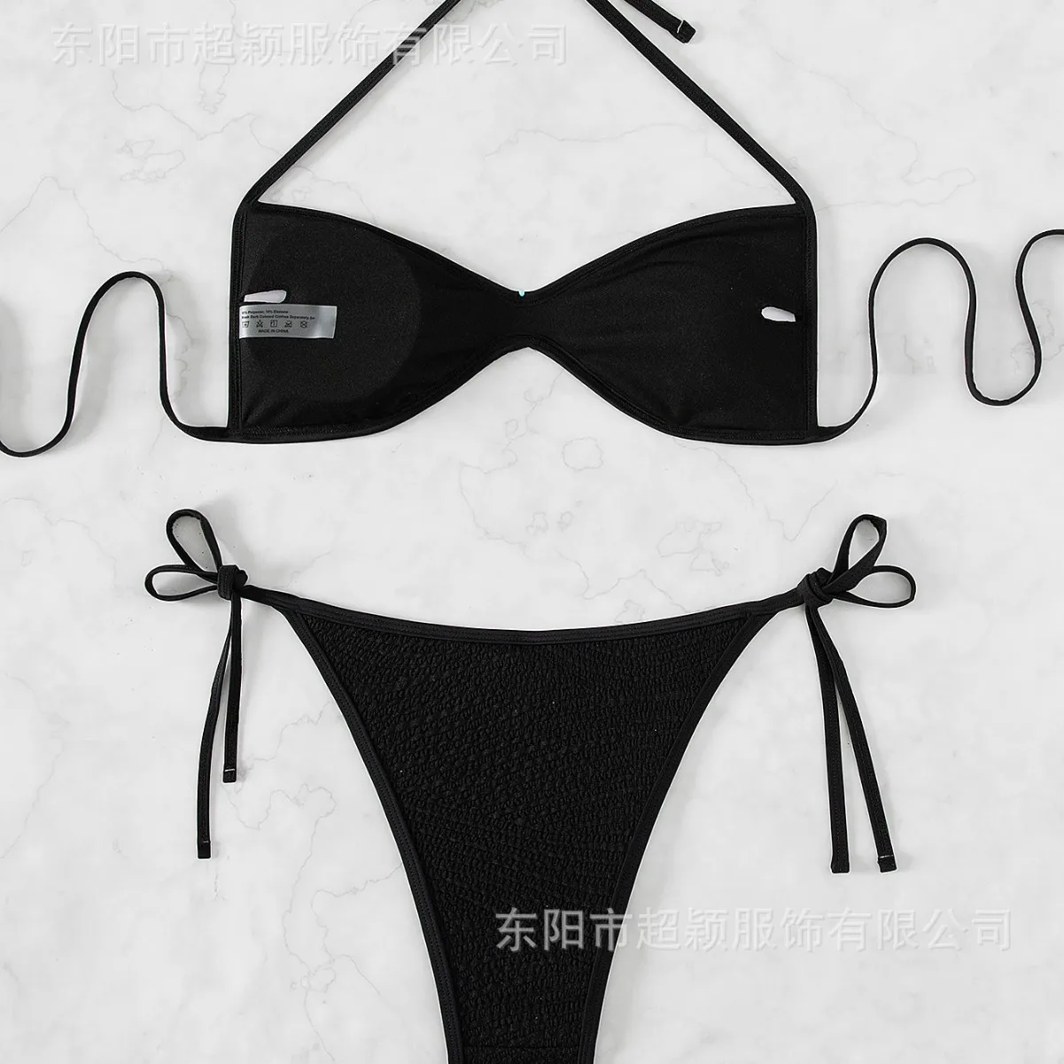 Лидер продаж, бикини с разрезом, купальник, черный, обтягивающий, премиум-класса, сексуальный, регулируемый, на шнуровке, для женщин, новинка 2023 года