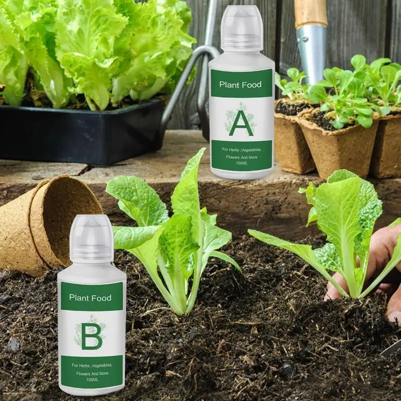 

Plant Food for Hydroponics System A & B Growing Fertilizer Solution for Garden Low-Maintenance Thriving Plants Nutrients