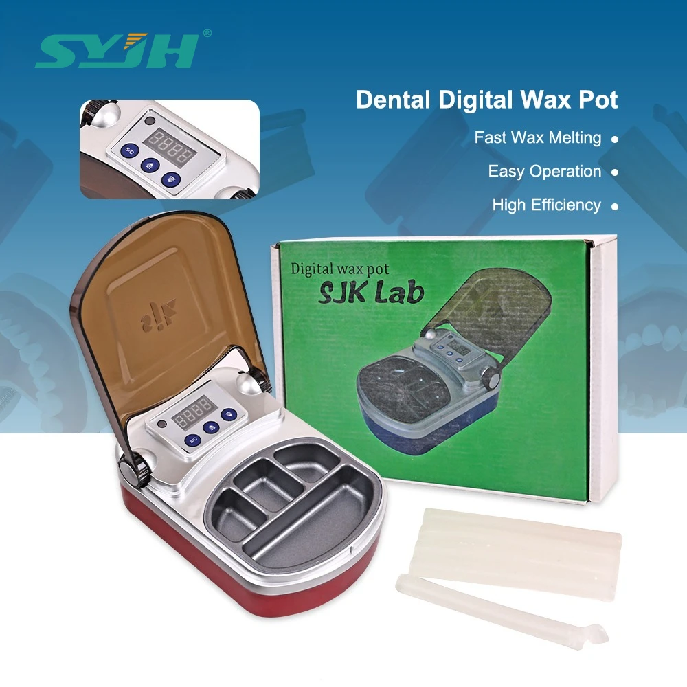 

4 Slot Dental Digital Wax Pot with 2 Sizes Precise Temperature Control Composite Material Melting Machine Dentistry Equipment