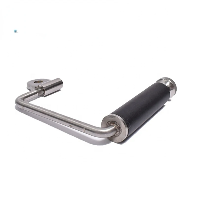 304 Stainless Steel Arm Wrestling D Row Handle Cable Attachment, Single D Handle Cable Machine Accessories with Nylon Grip