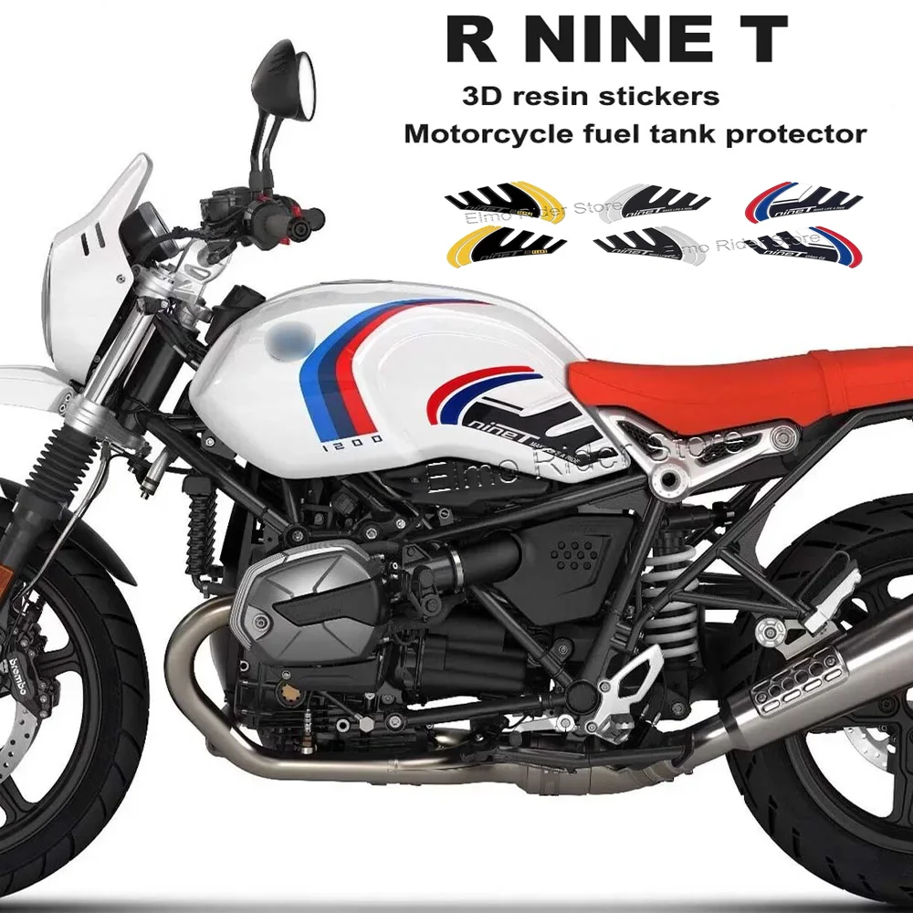 Kits de adesivos de proteção para tanque de resina epóxi 3D para motocicleta BMW R NineT