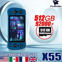 POWKIDDY X55 Handheld Game 5.5 INCH IPS Screen Console Linux System 4000 MAh TV HDMI LPDDR4X 2GB 92000 Games Retro Console PSP