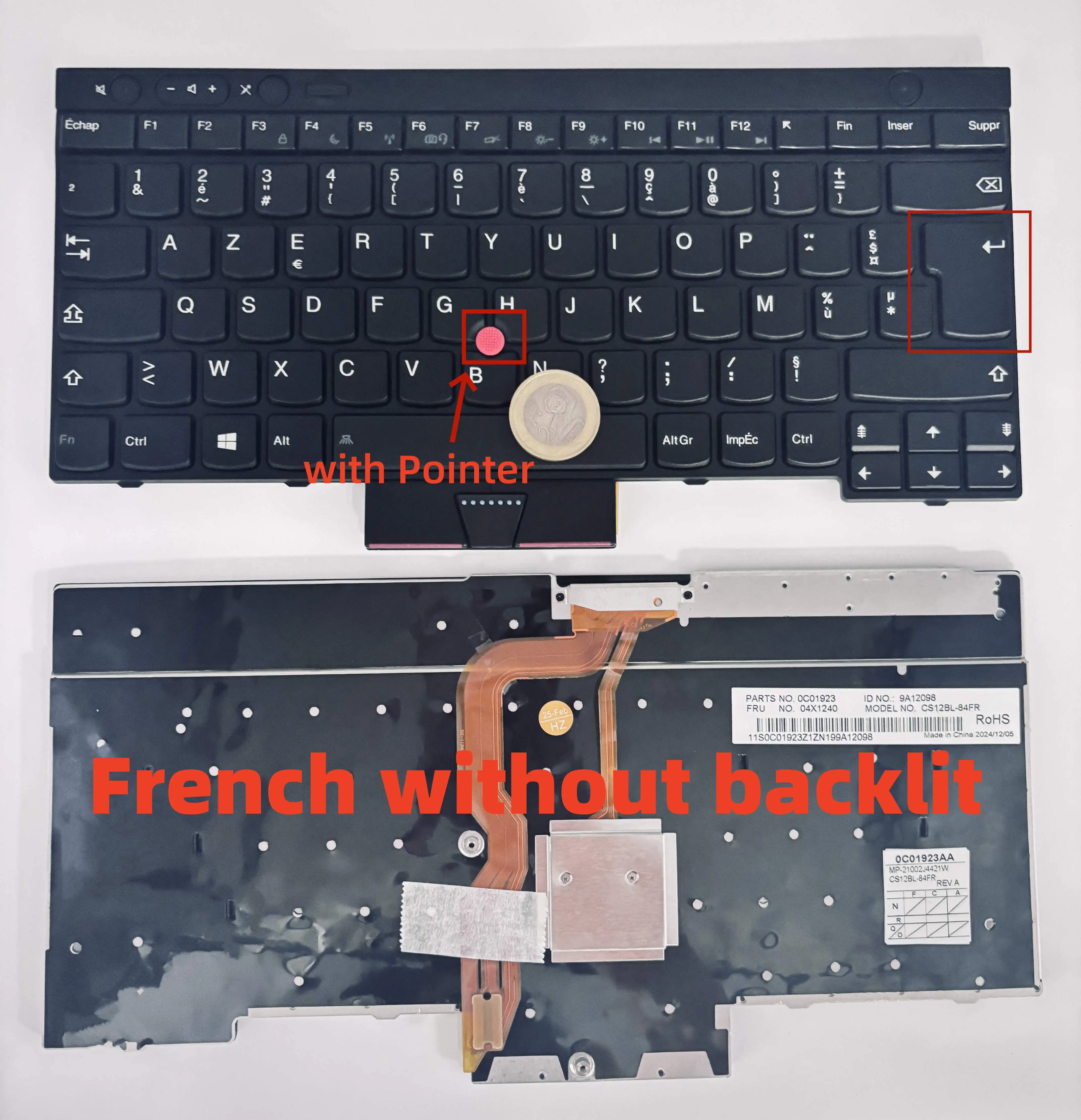 

Новая французская клавиатура для ноутбука без подсветки для Lenovo ThinkPad X230 X230T T430 T430I T430S T530 с указателем (не подходит для T230S)