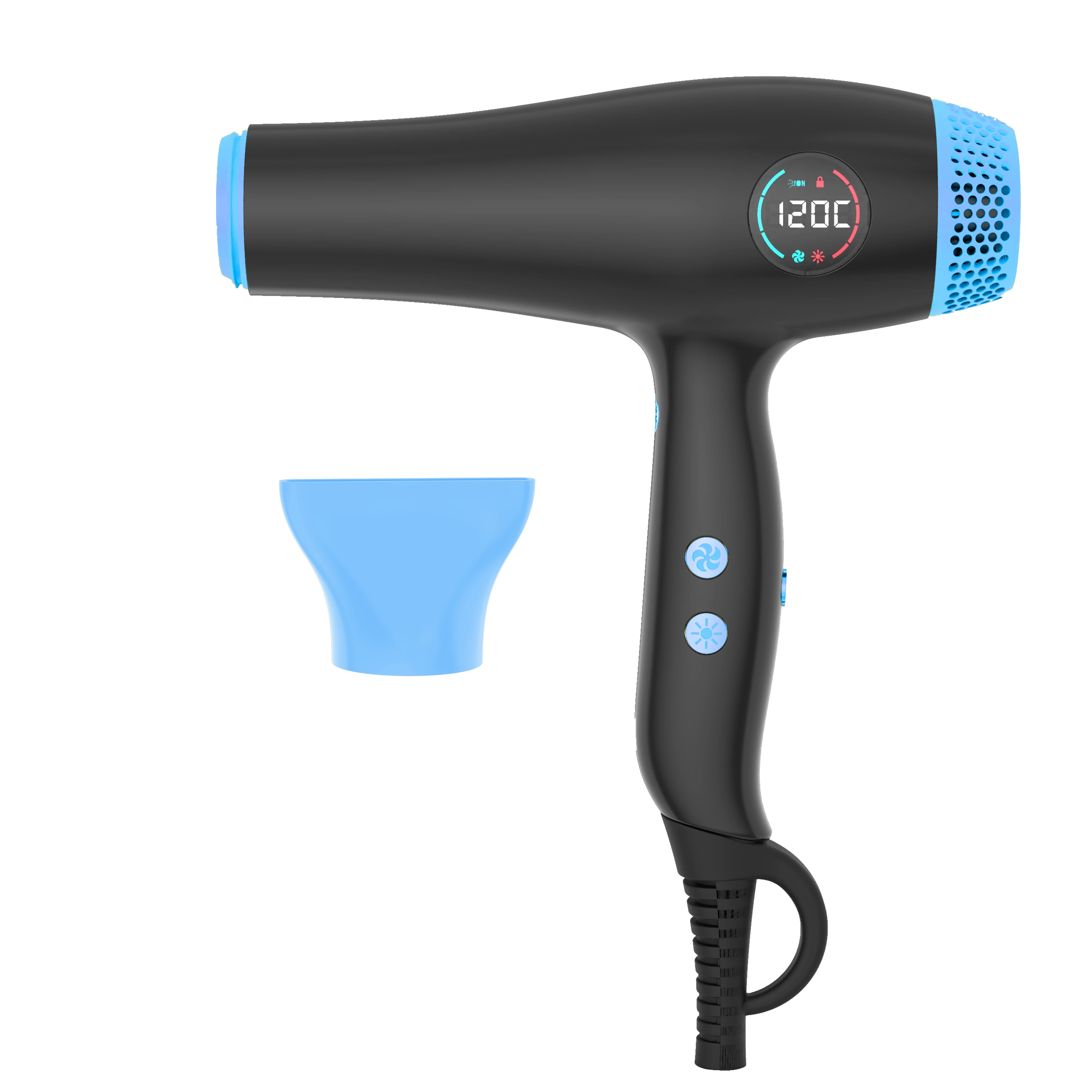 

Профессиональный фен с отрицательными ионами мощностью 2200 Вт с двигателем переменного тока и 2 скоростями, 3 настройки нагрева для салона