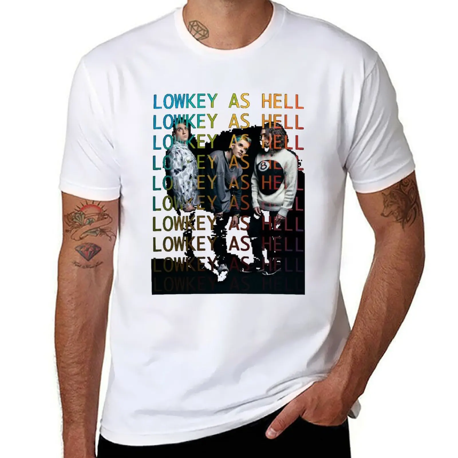 

Lowkey As Hell Waterparks - Waterparks Design - Awsten Knight T-Shirt man t shirts cotton t shirts for man slim fit T-Shirt
