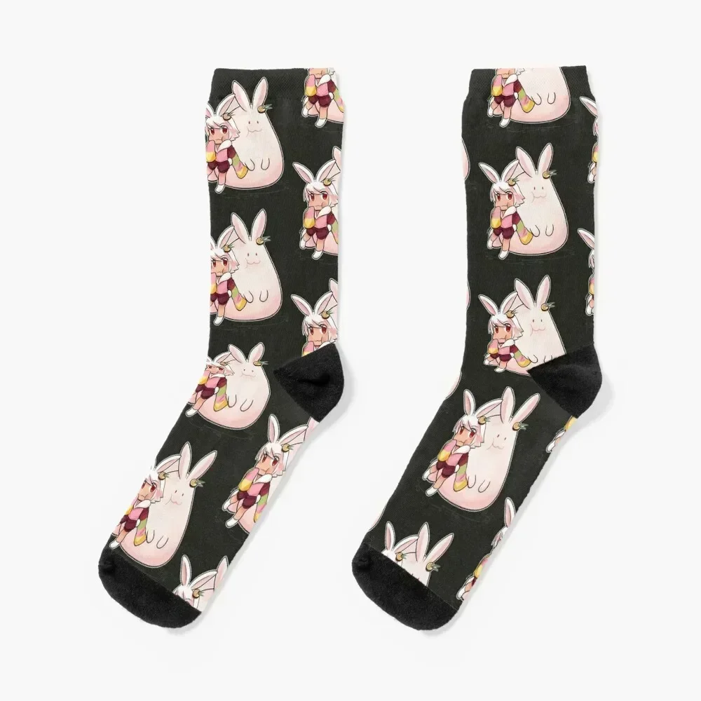 

Gift moon rabbit cookie run kingdom almond For strawberry cake Kawaii Socks snow Crossfit Socks Male Women's