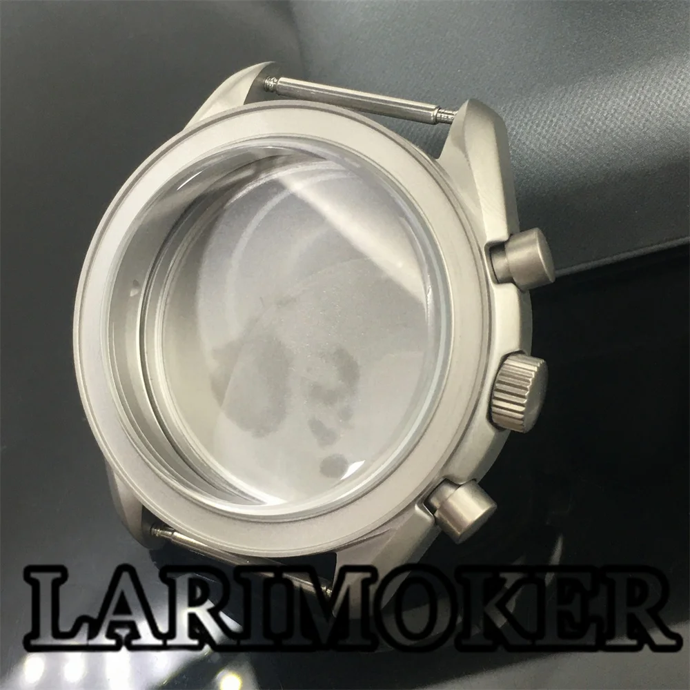 LARIMOKER 40 مللي متر حافظة ساعة فضية مع 38.5 مللي متر أزرق أحمر فضي أخضر أسود مدي لملحقات ساعة حركة الكوارتز VK63