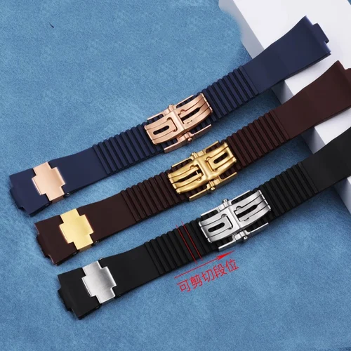 Imagen 2 del producto Correa de reloj de silicona para Atenas Observación Navegación 1183 hombres mujeres impermeable para Ulysse Nardin correa de reloj de goma