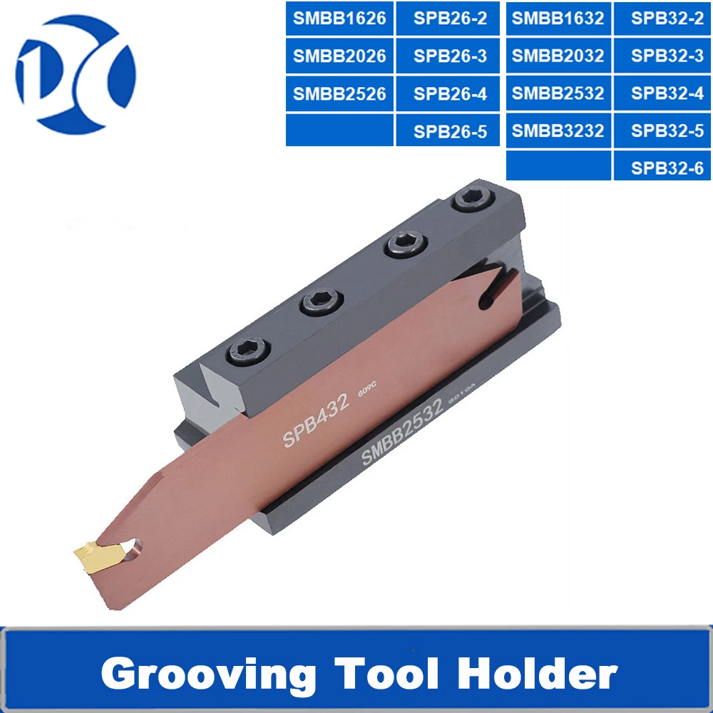 

SMBB1626 SMBB2026 SMBB2032 SMBB2532 SPB26-2 SPB26-3 SPB32-3 Grooving Tool Holder Cut-Off SP300 SP200 NC3030 Lathe Turning SMBB