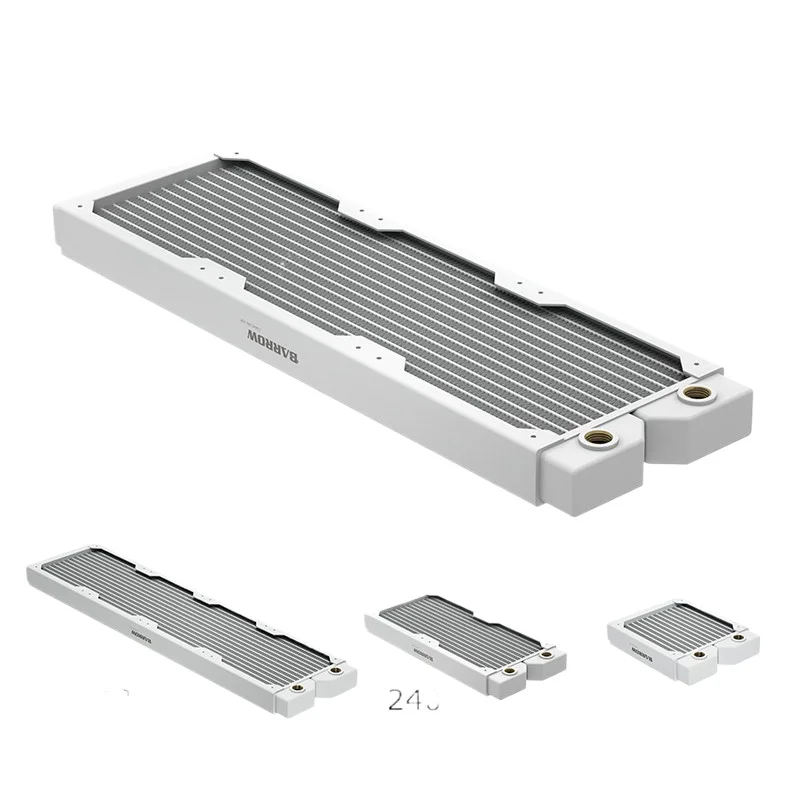 For White Single-wave Copper Water-cooled Row 28MM Thick DIY Computer Radiator Dabel-28a 240