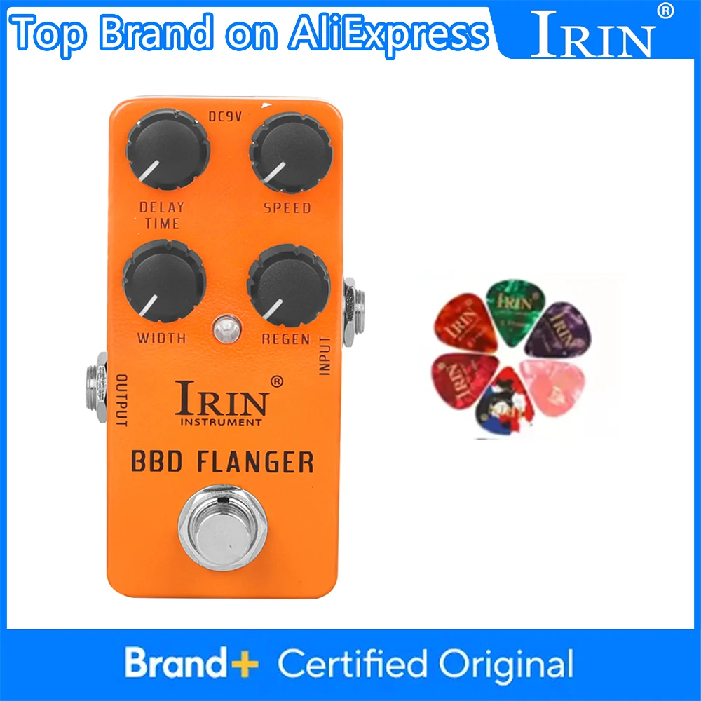 

Эффект-педаль для электрогитары IRIN RS-08 BBD Flanger, эффекты металлического флангера, тимбр-эффекты, педали с технологией True Bypass, аксессуары для гитары