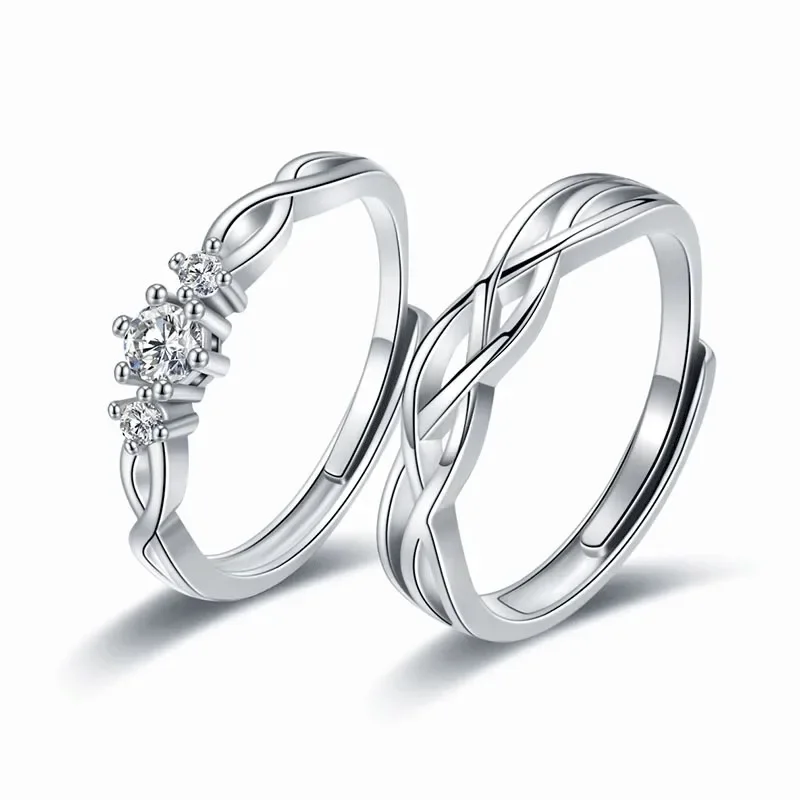 

Регулируемое кольцо из настоящего D-цвета, обручальные кольца с муассанитом для женщин, белое золото 18 карат, 100% стерлинговое серебро 925 пробы, свадебные украшения