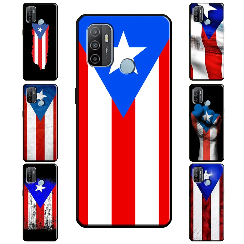 Puerto Rico Flag Case For OPPO A5 A9 A53 A31 2020 A1K A3S A5S A83 A91 A52 A72 Find X3 Pro F5 F7 A15 Cover