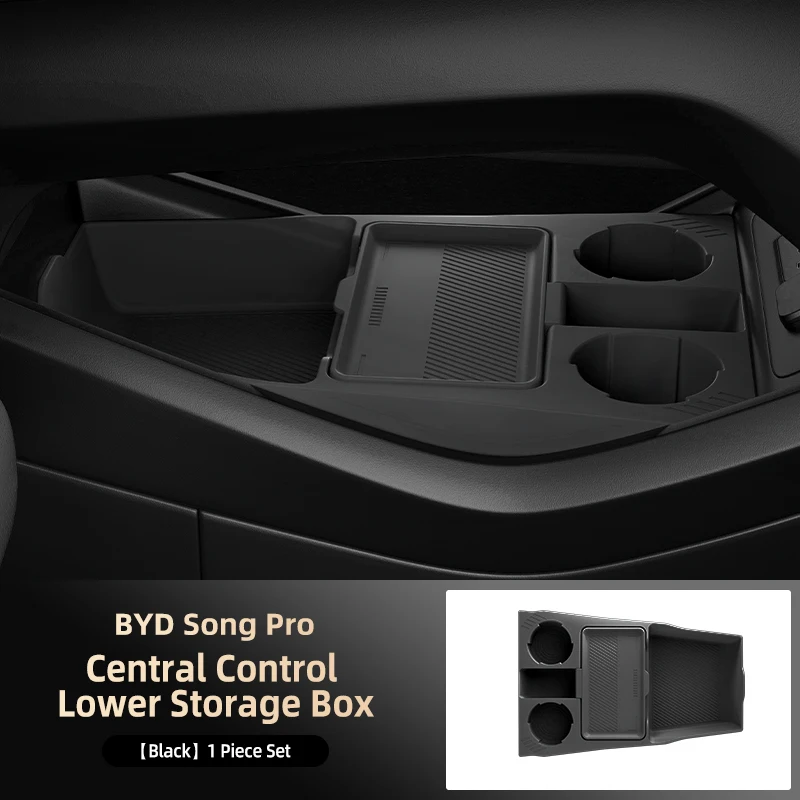 For 2025 BYD Song Pro Lower Center Console Silicone Storage Box Organizer Anti‑slip Car Interior Decoration Accessories