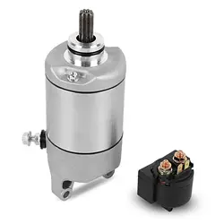 Starter Motor with Relay Fit For Kawasaki ATV Brute Force 750 650 UTV KRF750 KRT750 KRF800 KRT800 Replace 21163-0037