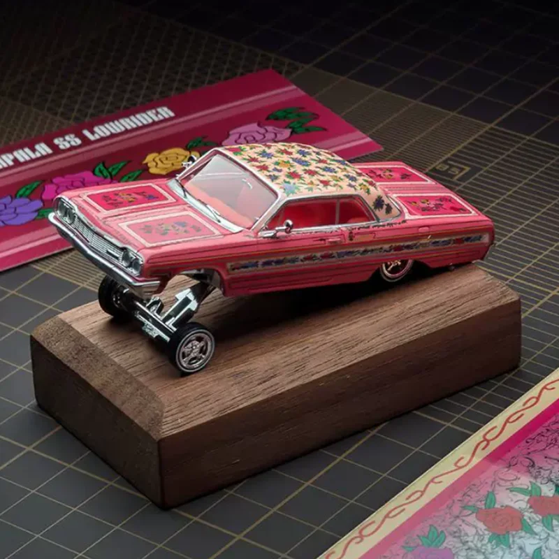 97M 1/64 Scale Impala 1964 LowRider Jumping Car Alloy Collectible Model
