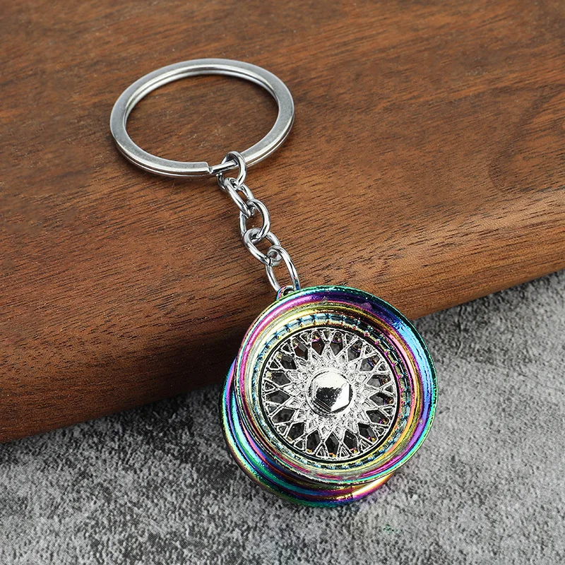 New Fashionable Personalized Jewelry Accessories Retro Wheel Caliper Keychain Car Modification Key Chain Pendant Jewelry Gift