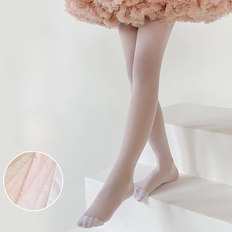 Baby Girl Spring Summer Socks Soild Color Elastic Breathable Pantyhose Dance Princess Skrit Panty Hose Children Yoga Supplies