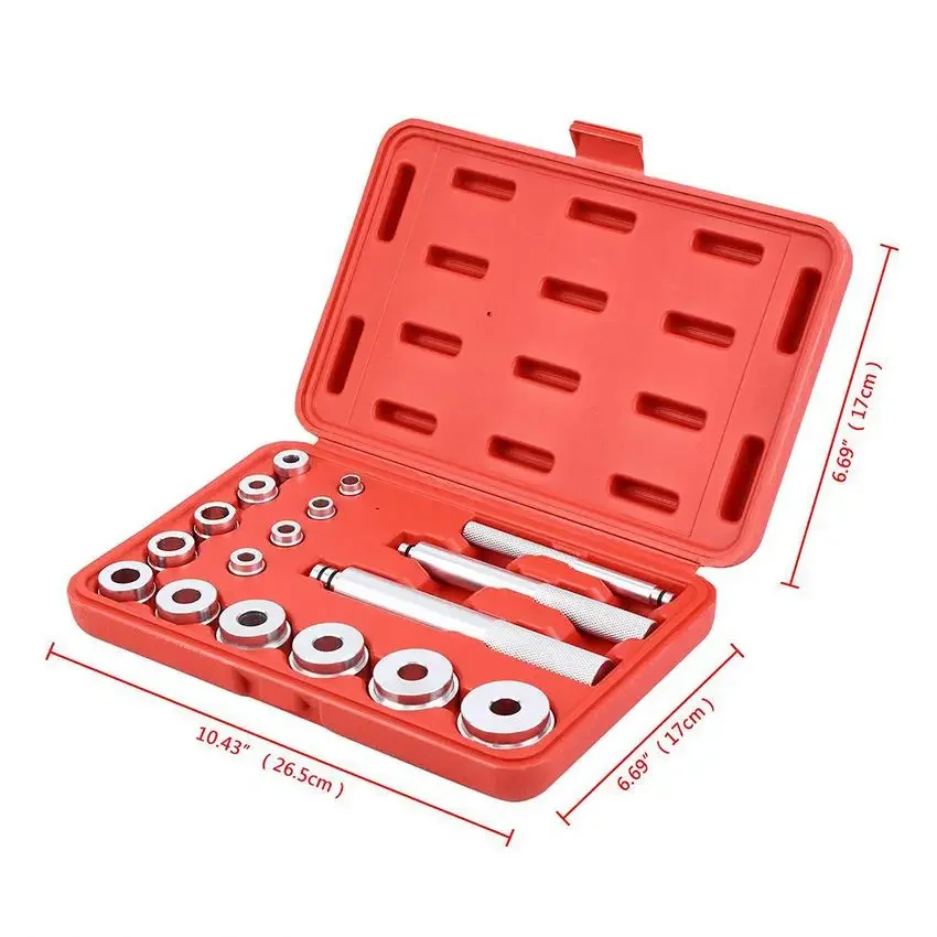 For 17pcs Aluminum Wheel Bearing Race Seal Driver Setting Garage Tools Kit