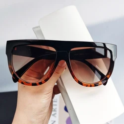 2024 Fashion Oversized Sunglasses Women Men Gradient  Sun glasses Luxury Brand Design Vintage Big Oculos feminino de sol UV400