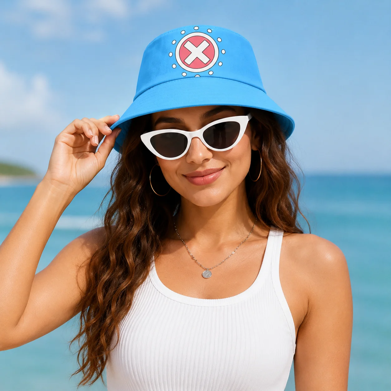 Classic Printed Reversible Bucket Hat Wide Brim Lightweight Outdoor Sun Cap Cartoon Pattern Adult Men Women Beach Fishing Travel