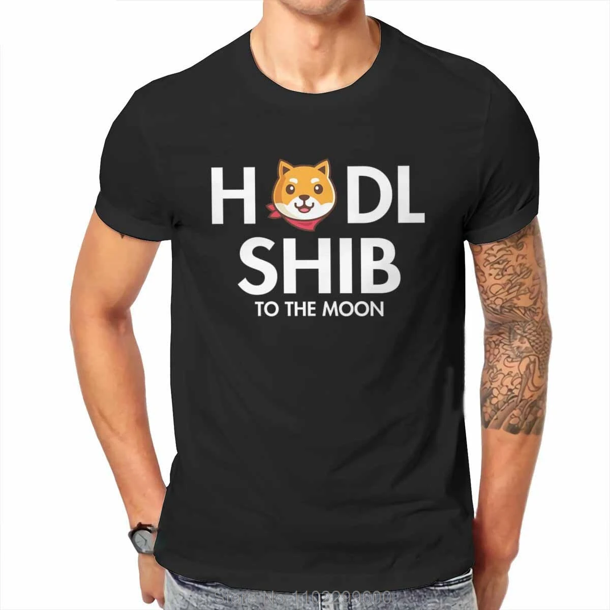 Token Harajuku Tshirt Shib Shiba Inu Crypto Cryptocurrency Coin Leisure T Shirt Male T Shirt Tees For Men Faddish Top T-Shirt