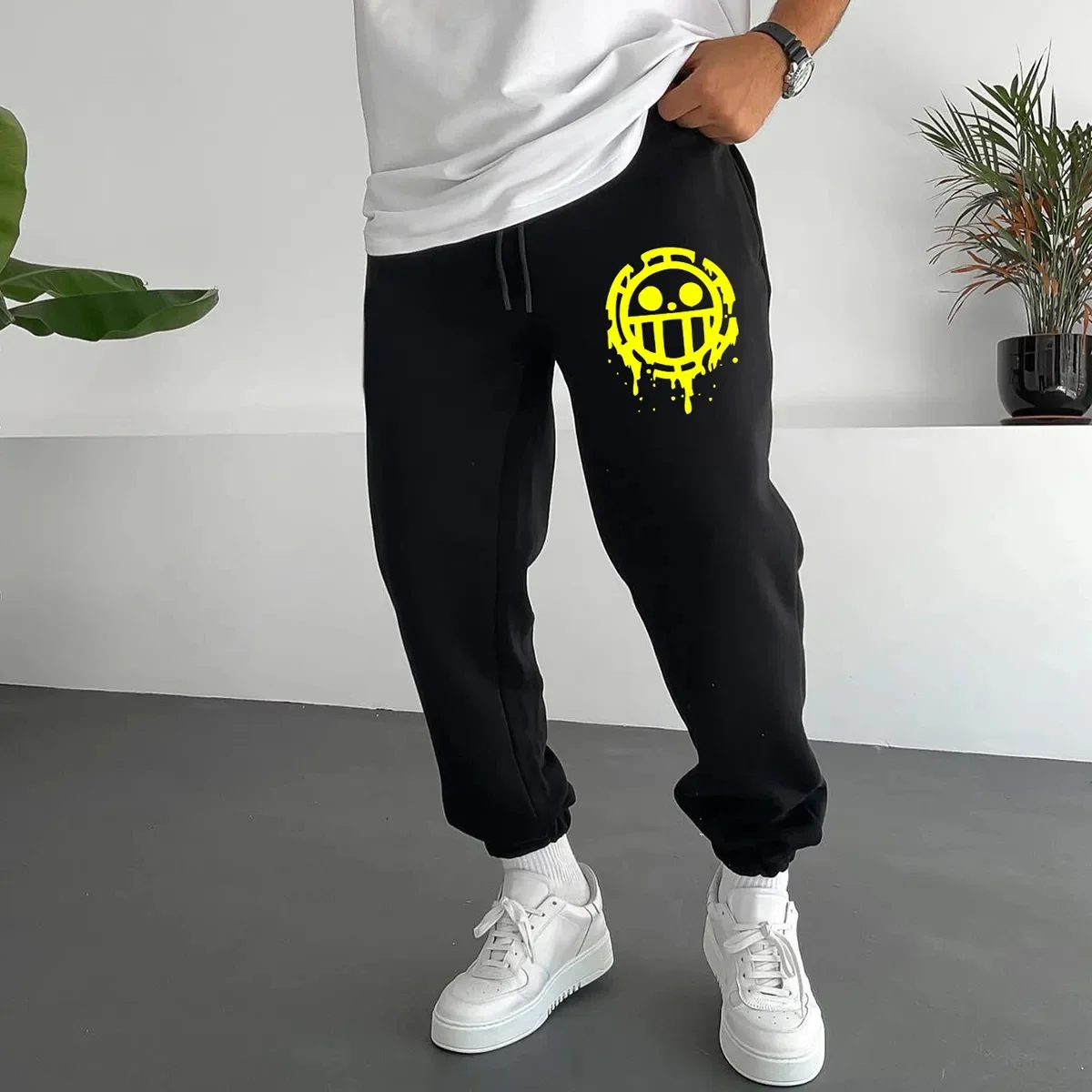 

ONE PIECE Anime Peripheral Joint Sports Pants 2026 Autumn/Winter Men's Sports Casual American Hip Hop Pure Cotton Pants