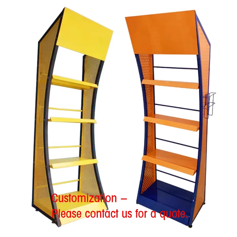 

custom.Custom Curved Metal Display Stand Auto Accessories Car Spare Parts & Lubricant Engine Oil Modern Style Showroom Stora