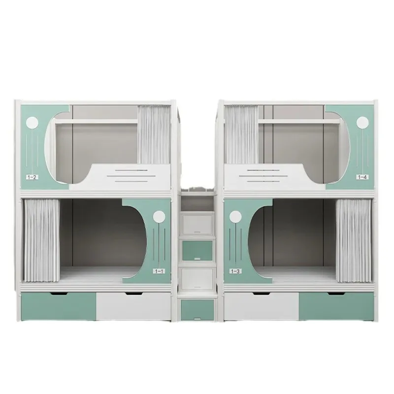 Space capsule bunk bed Youth hostel indoor bunk student dormitory apartment bed