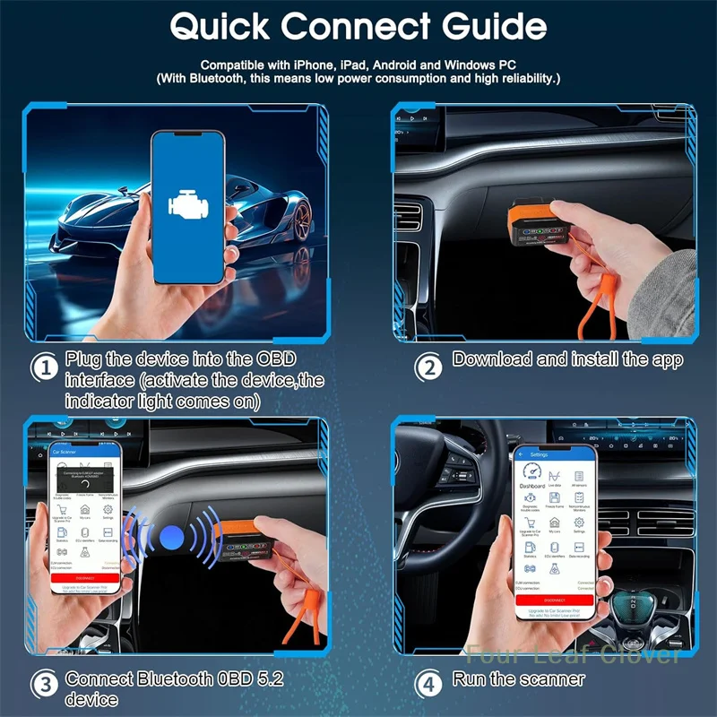 

KW905 ELM327 V1.5 OBD2 сканеры Bluetooth 5,0 для Android/IOS ELM 327 OBD 2 автомобильный диагностический инструмент считыватель кодов