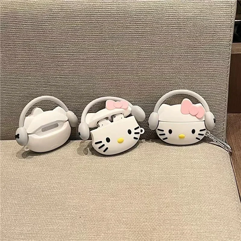 Funda Protectora De Hello Kitty Sanrio Para Auriculares, Funda Bonita Para Airpods 1, 2,3 Pro 2,suave, Kawaii, Bluetooth, Regalo