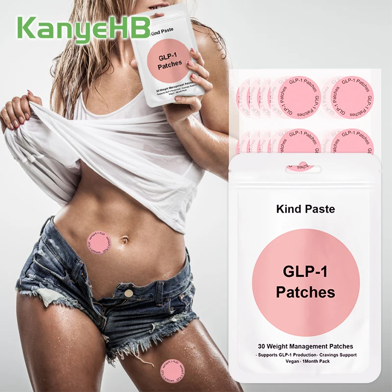 30pcs=1bag GLP-1 Weight Loss Patch Suppress Appetite Improve Metabolism Slimming Pads Detox For Men And Women Lose Weight W052
