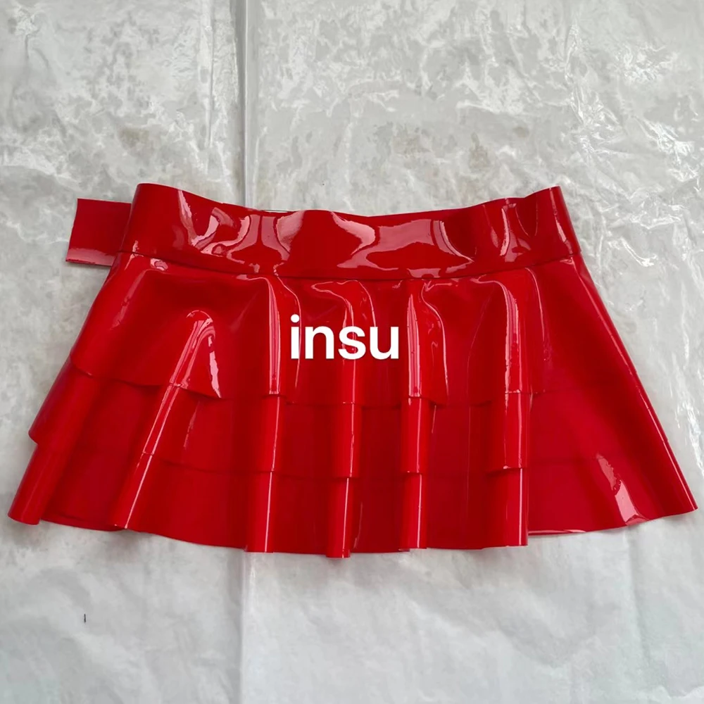 Pre Sale Sexy Queen Cosplay Costume Women Latex Girdling Short Skirt Sexy  Bra Set Anime Cosplay