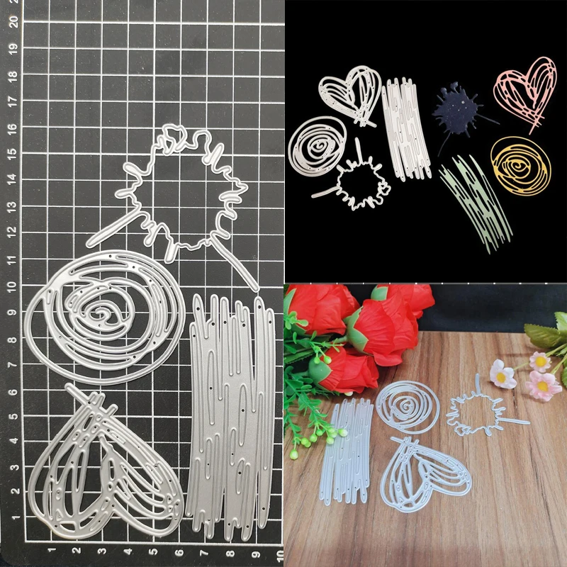 

Love Heart Metal Cutting Dies for DIY Scrapbooking Craft Die Supplies Moulds Card Album Decoration