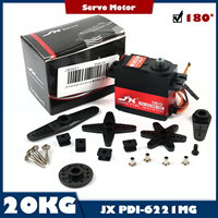 JX PDI-6221MG 20KG High Torque Digital RC Servo Metal Gear Servo 180 Degree For 1/10 1/8 Car Crawler Buggy RC Models Helicopter
