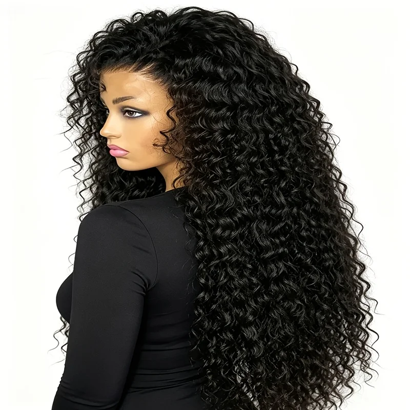 Fashion small curly hair, whole wig, chemical fiber silk, soft long curly hair, temperature resistance and easy care, 28-inch