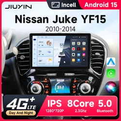 JIUYIN Car Radio For Nissan Juke YF15 2010 - 2014 Android 13 Auto Carplay 4G Car Multimedia GPS AI Voice 2din autoradio