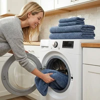 8-Piece Premium Towel Set, 2 Bath Towels + 2 Hand Towels + 4 Face Towels, Soft and Comfortable, Highly Absorbent, Machine Washable 5