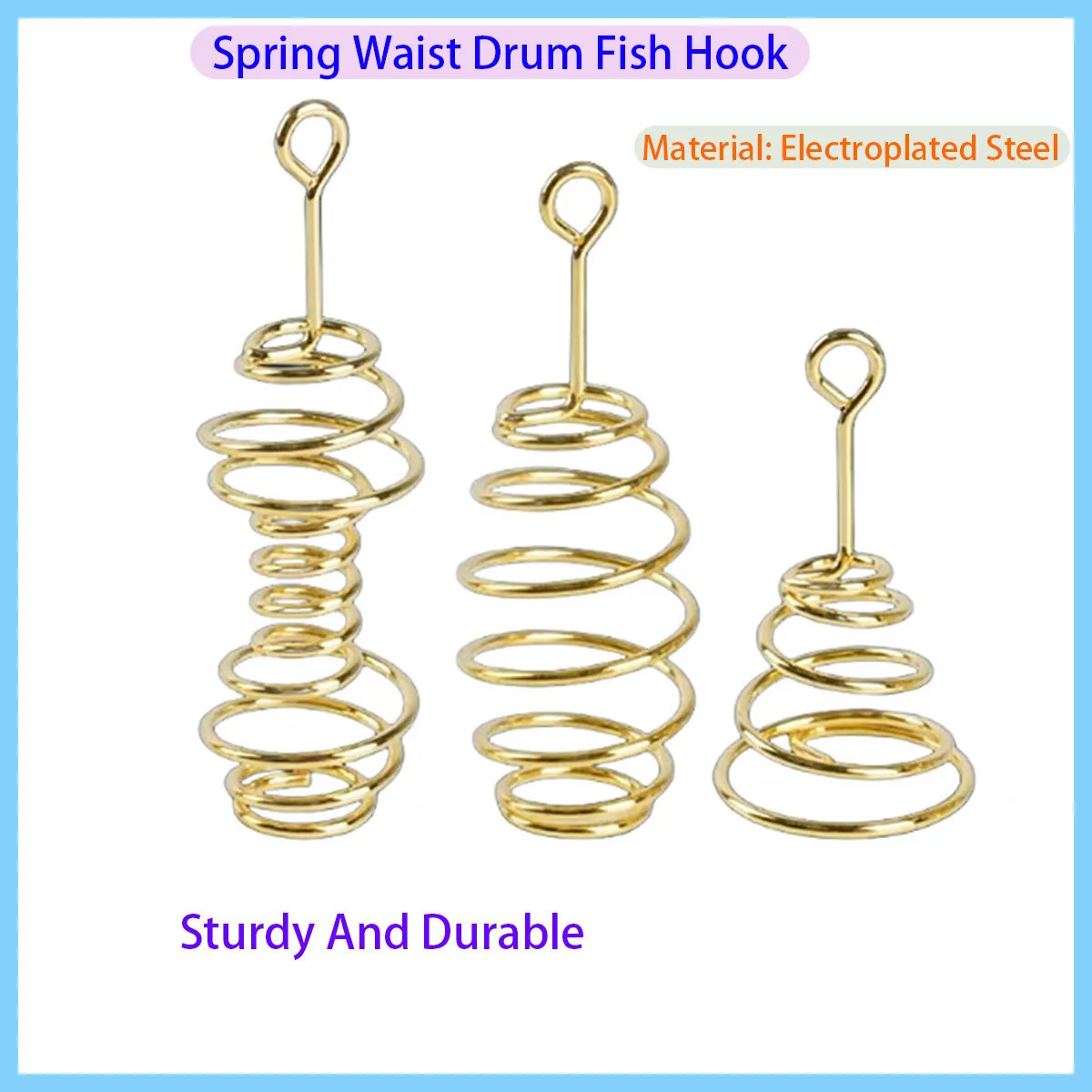 

Stainless Steel Bait with Olive Shaped and Horn Shaped Spiral Spring Accessories