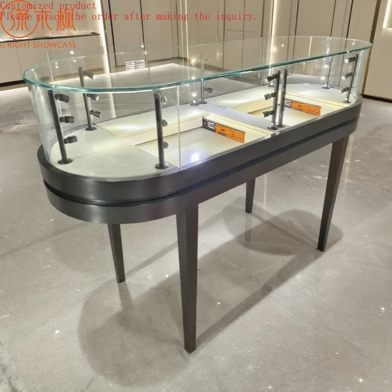 

Custom.Custom Luxury Curved Glass Jewelry Display Cabinets Tailored for High - End Jewelry Brands Direct From Manufacturer