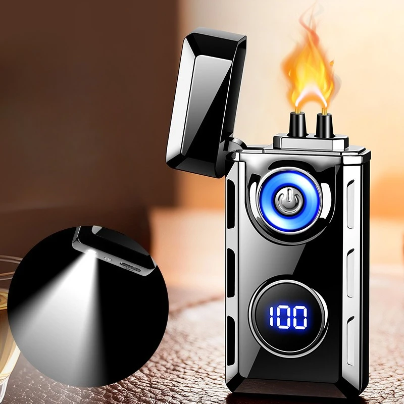 

Miracle New Large Arc High Beauty High Power Pulse Cigarette Lighter LED Lighting Charging Gift Lighter Smoking Accessories