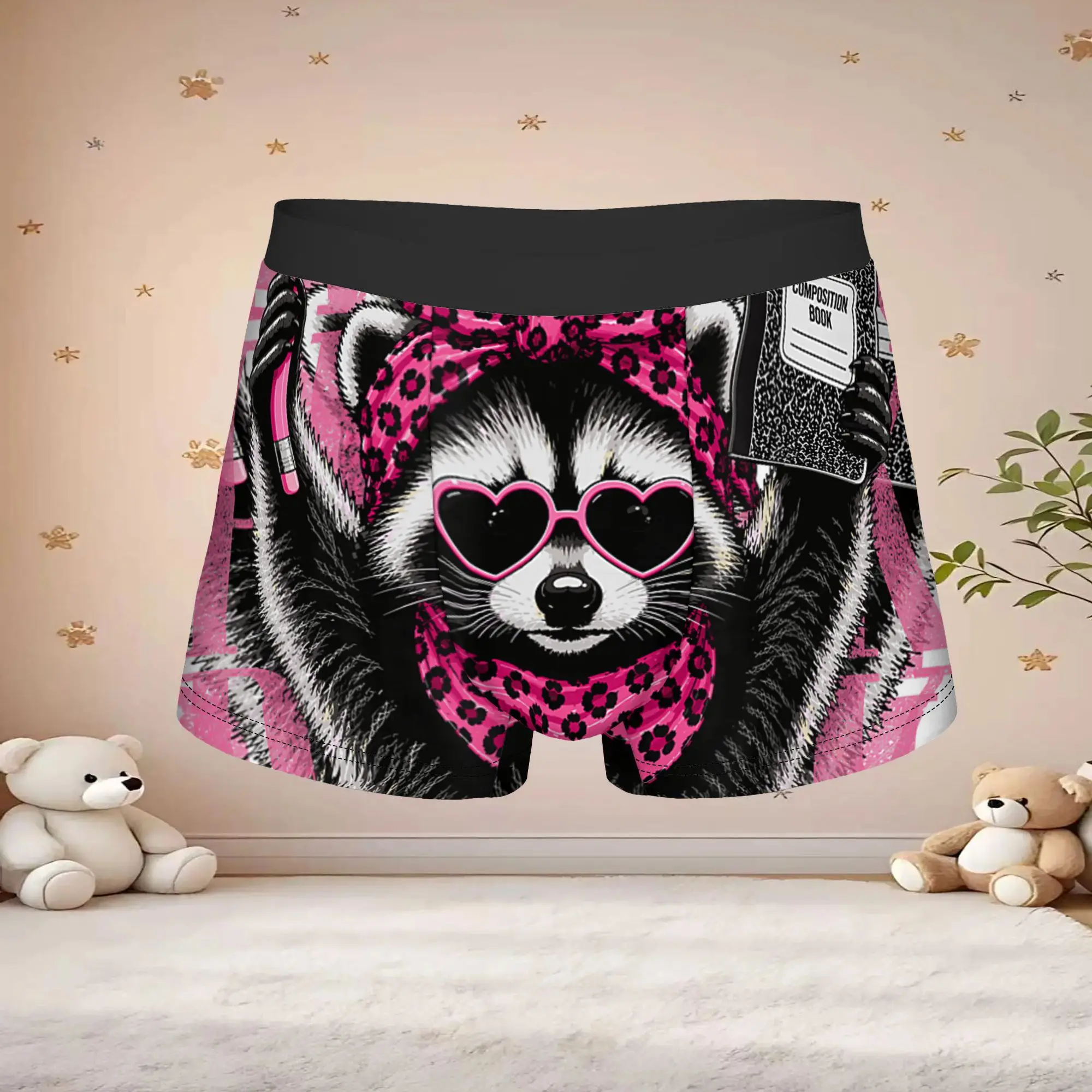 1pc Popular Pre K Teacher Raccoon Back To School boxers adults Breathbale Panties Men's Underwear Ventilate Shorts Boxer Briefs