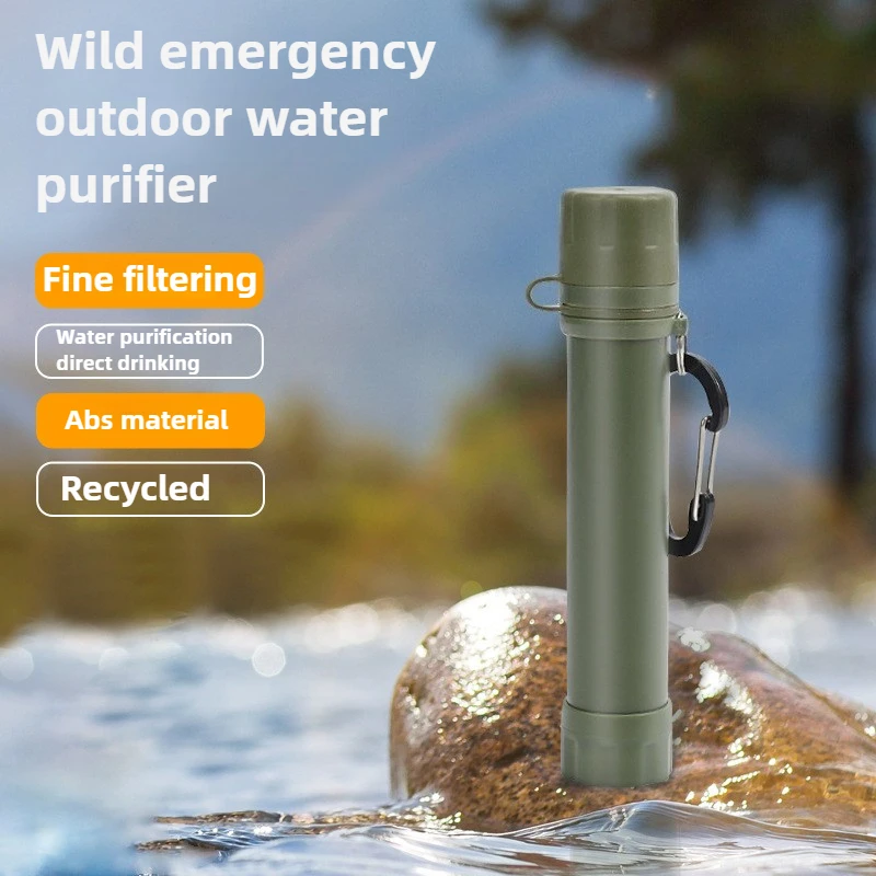 

Emergency survival equipment Portable life drinking straw filter for outdoor use, outdoor water purifier