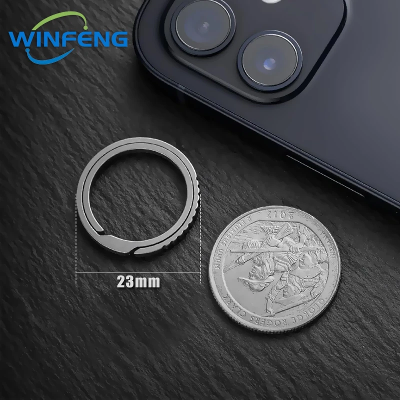 High Quality TC4 Titanium Key Ring Super Lightweight Hanging Buckle Keychain for Male Creativity Gift Keyfobs Crafts Keyring