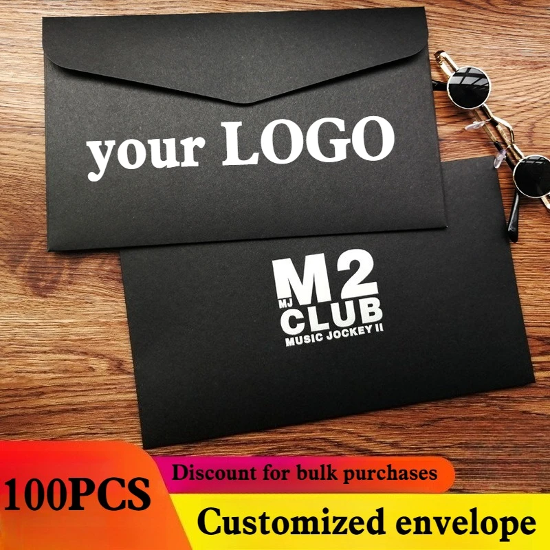 

100pcs Envelope Advertising Color Printing Envelope Production Enterprise Envelope Invitation Letter Customization